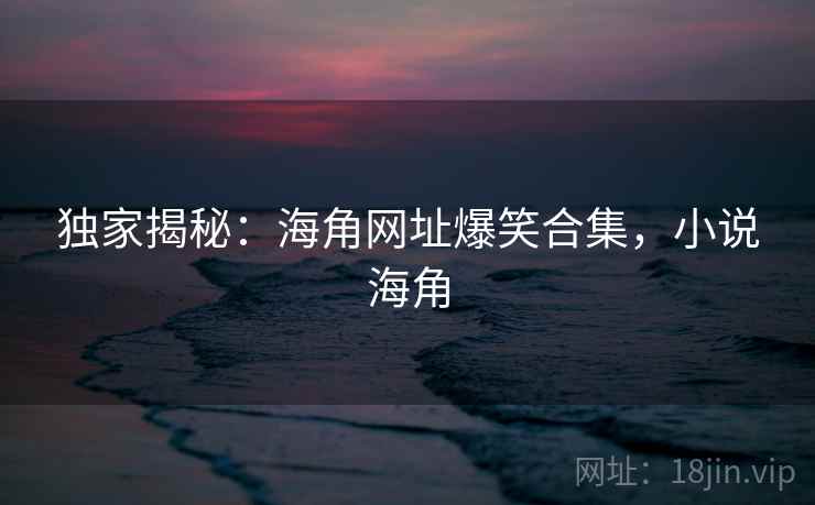 独家揭秘：海角网址爆笑合集，小说海角